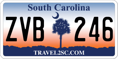 SC license plate ZVB246
