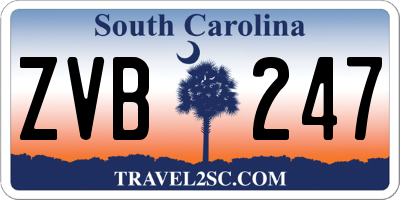 SC license plate ZVB247