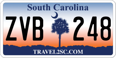 SC license plate ZVB248