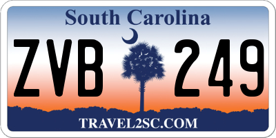 SC license plate ZVB249