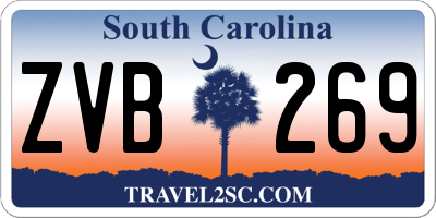 SC license plate ZVB269