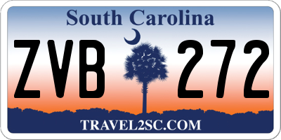 SC license plate ZVB272