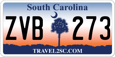 SC license plate ZVB273