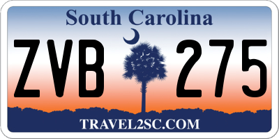 SC license plate ZVB275