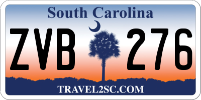 SC license plate ZVB276