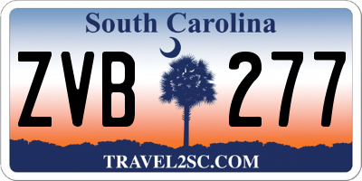 SC license plate ZVB277