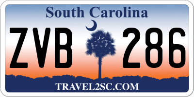 SC license plate ZVB286