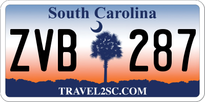 SC license plate ZVB287