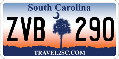 SC license plate ZVB290
