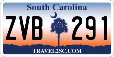 SC license plate ZVB291