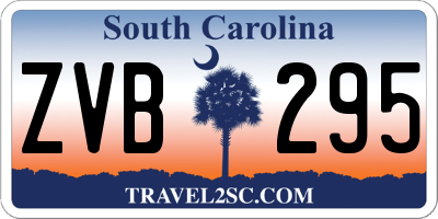 SC license plate ZVB295