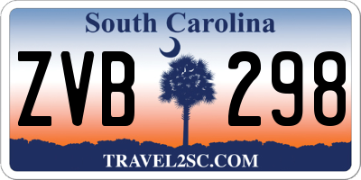 SC license plate ZVB298