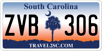 SC license plate ZVB306
