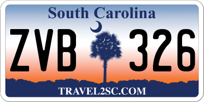 SC license plate ZVB326