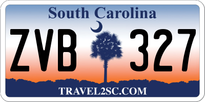 SC license plate ZVB327
