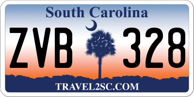 SC license plate ZVB328