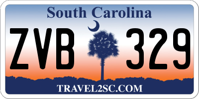 SC license plate ZVB329