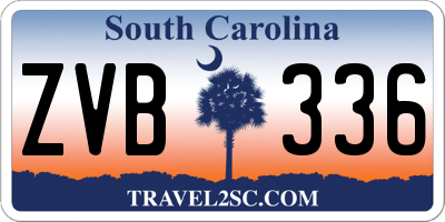 SC license plate ZVB336