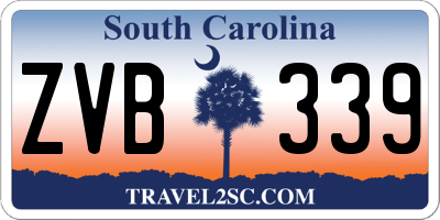 SC license plate ZVB339