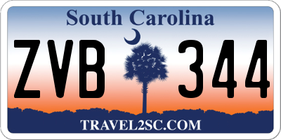 SC license plate ZVB344