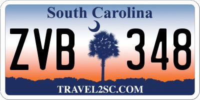 SC license plate ZVB348