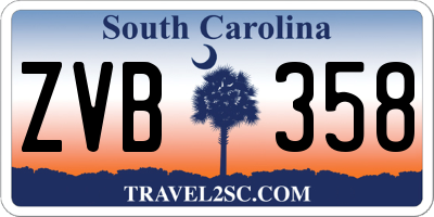 SC license plate ZVB358