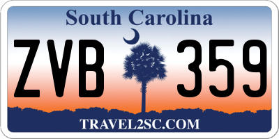 SC license plate ZVB359