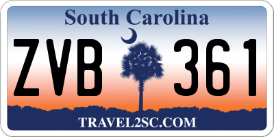 SC license plate ZVB361