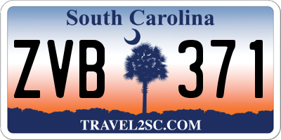 SC license plate ZVB371