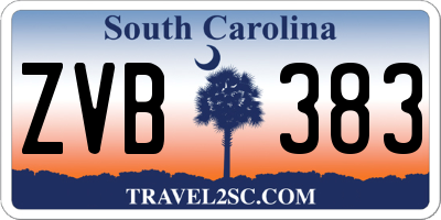 SC license plate ZVB383