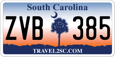 SC license plate ZVB385