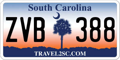 SC license plate ZVB388