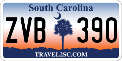 SC license plate ZVB390