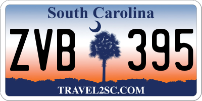 SC license plate ZVB395