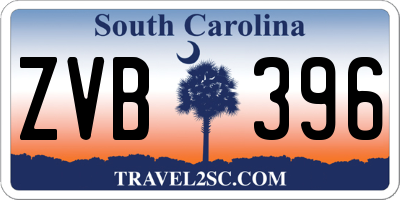 SC license plate ZVB396
