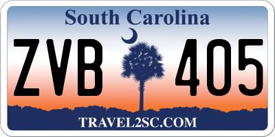 SC license plate ZVB405