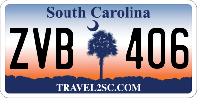 SC license plate ZVB406