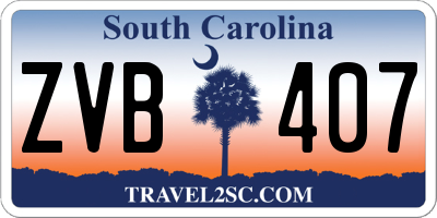 SC license plate ZVB407