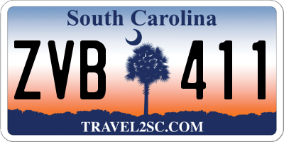 SC license plate ZVB411