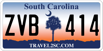 SC license plate ZVB414