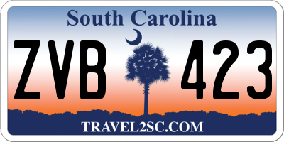 SC license plate ZVB423