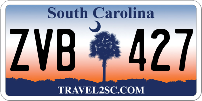 SC license plate ZVB427