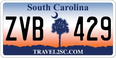 SC license plate ZVB429