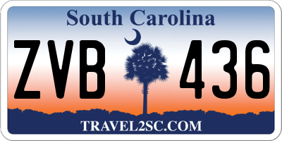 SC license plate ZVB436