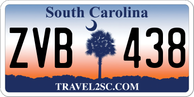 SC license plate ZVB438