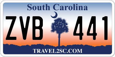SC license plate ZVB441