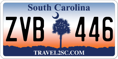 SC license plate ZVB446