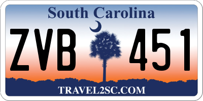 SC license plate ZVB451
