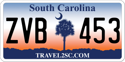 SC license plate ZVB453