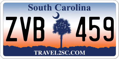 SC license plate ZVB459